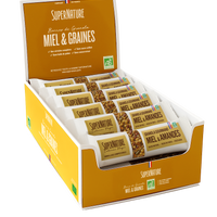 20 Barres Granola BIO Miel & Graines en présentoir