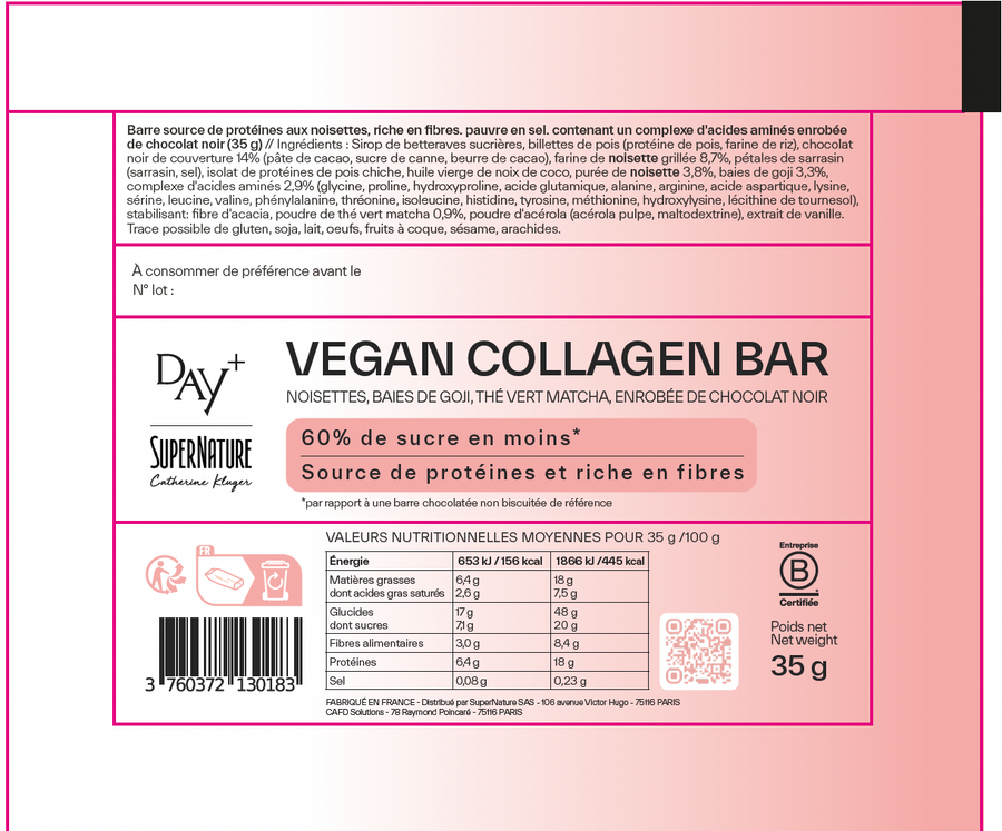 Barre Collagène Boost Végan
