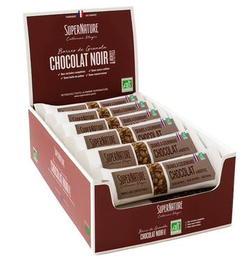 20 barres Granola BIO Chocolat & Graines en présentoir