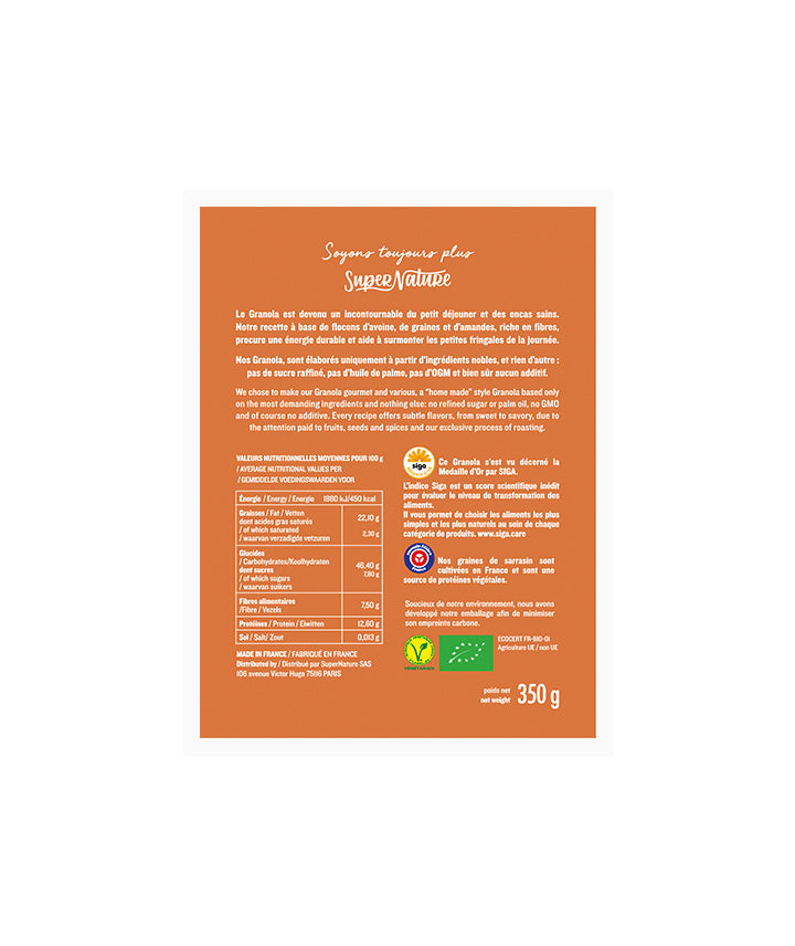 Granola BIO Noisettes & Sarrasin - Boite de 350 g