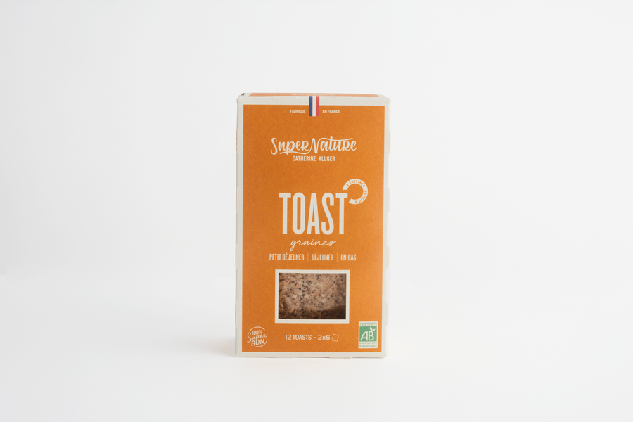 TOAST BIO AUX GRAINES - Boite de 204 g
