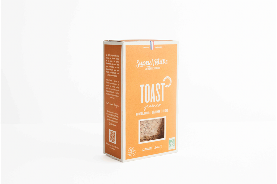 TOAST BIO AUX GRAINES - Boite de 204 g