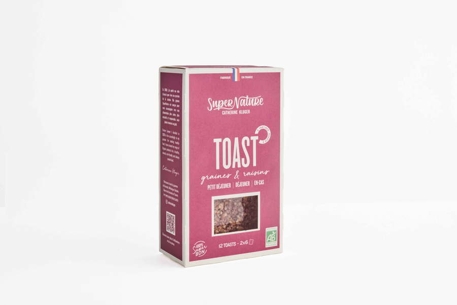 TOAST BIO GRAINES & RAISINS - Boite de 204 g